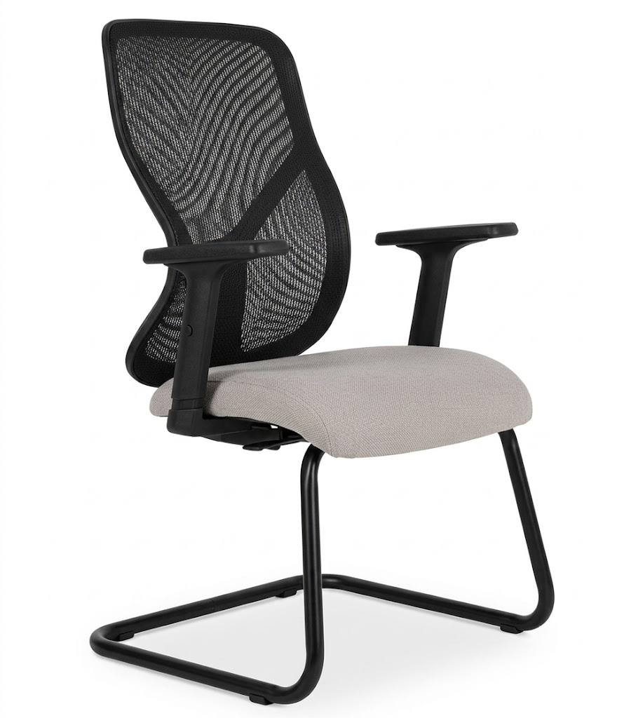Malachite Visitors Black Sleigh Base Chair