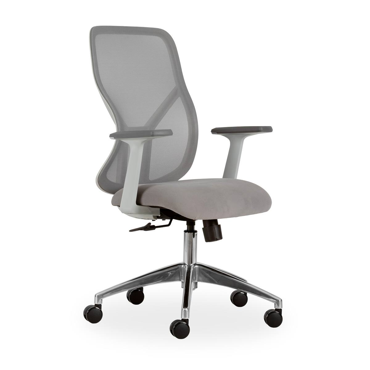 Malachite Grey Mesh Back Chair (White Frame) Thumbnail