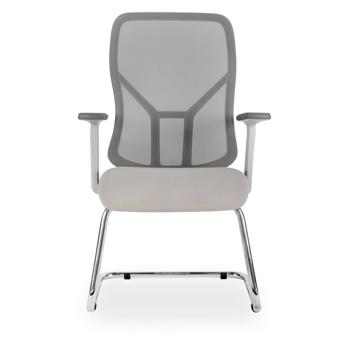Malachite Visitors Grey Mesh Sleigh Base Chair Thumbnail