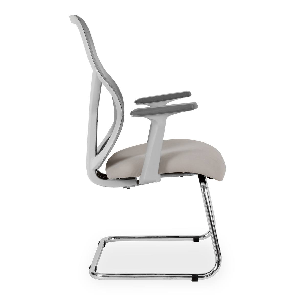 Malachite Visitors Grey Mesh Sleigh Base Chair Thumbnail