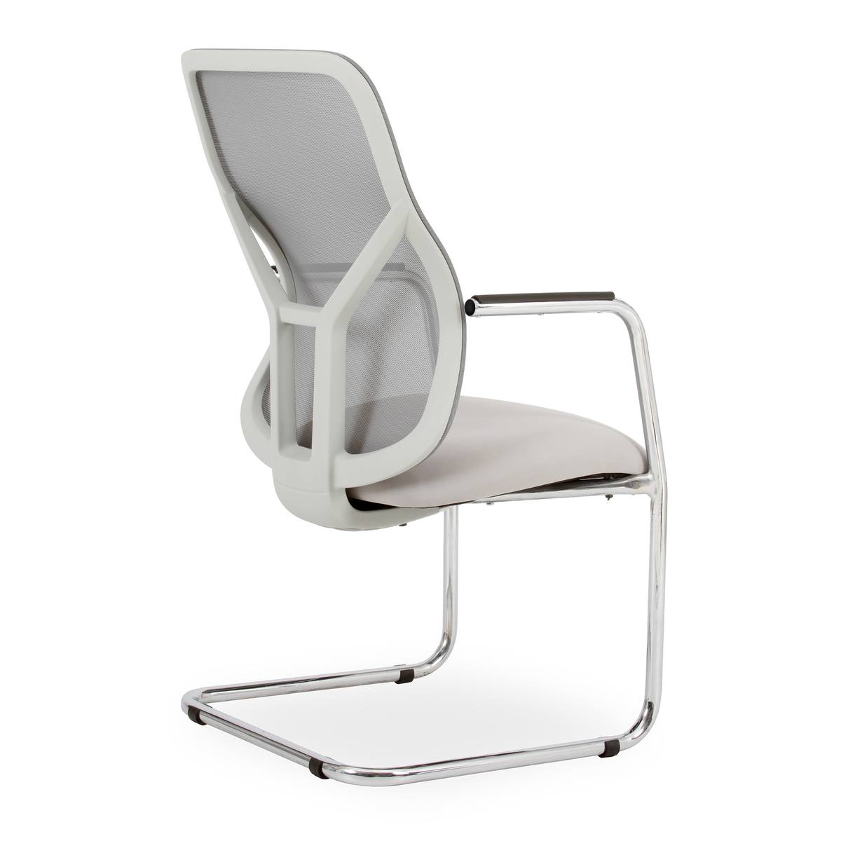 Malachite Integral Sleigh Base Visitors Grey Mesh Chair Thumbnail