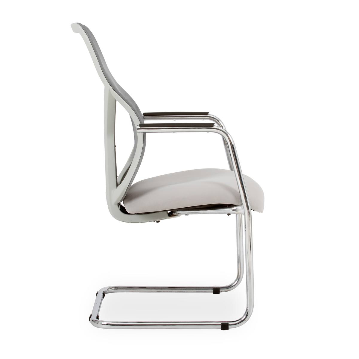 Malachite Integral Sleigh Base Visitors Grey Mesh Chair Thumbnail