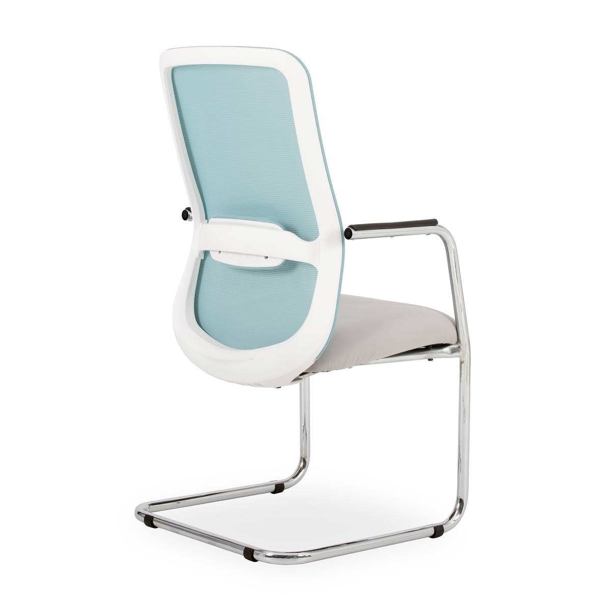 Tide Integral Visitors Sleigh Base Blue Mesh Chair Thumbnail