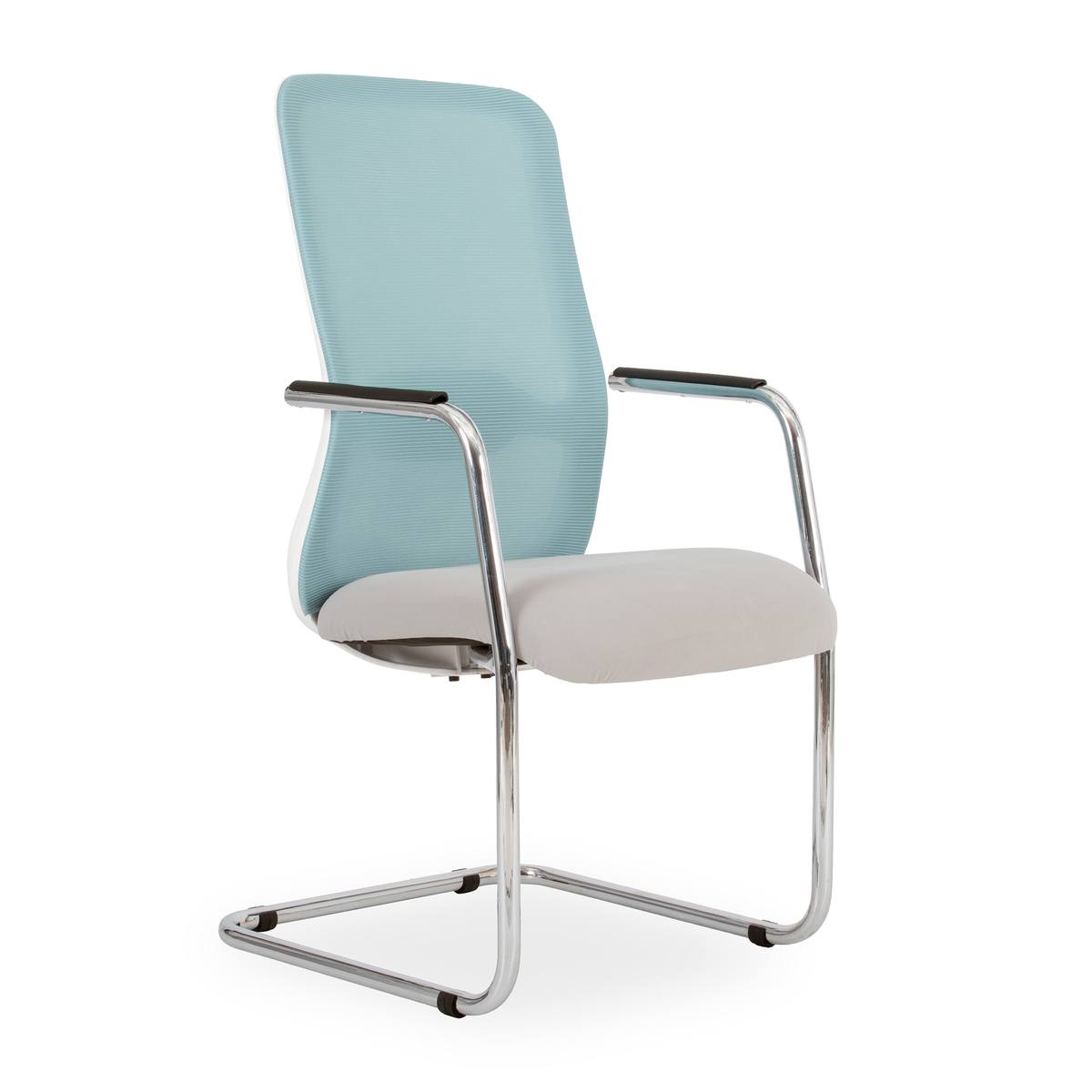Tide Integral Visitors Sleigh Base Blue Mesh Chair
