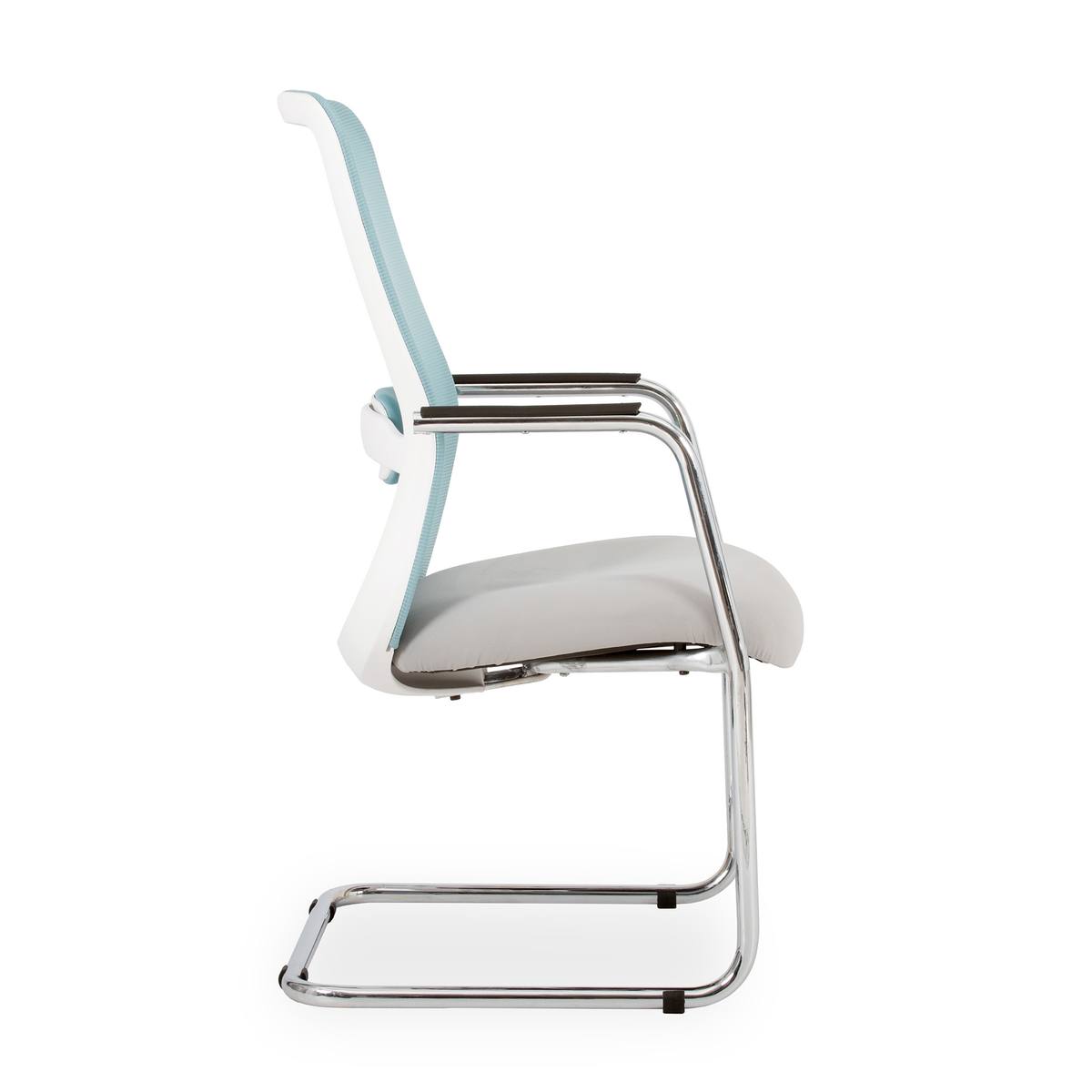 Tide Integral Sleigh Base Visitors Grey Mesh Chair