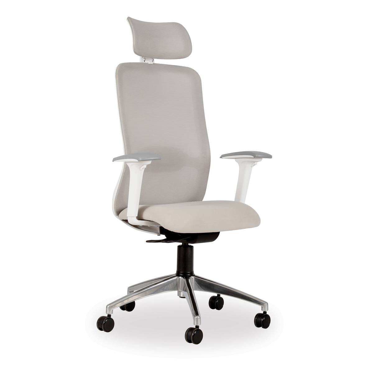 Tide White Frame Mesh Back Chair